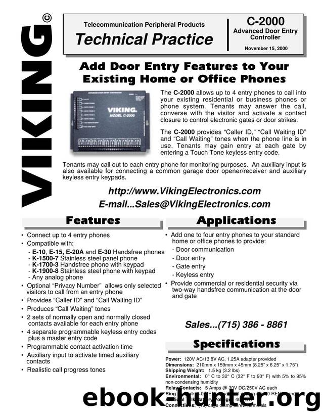 C-2000 Technical Practice by Viking Electronics Inc