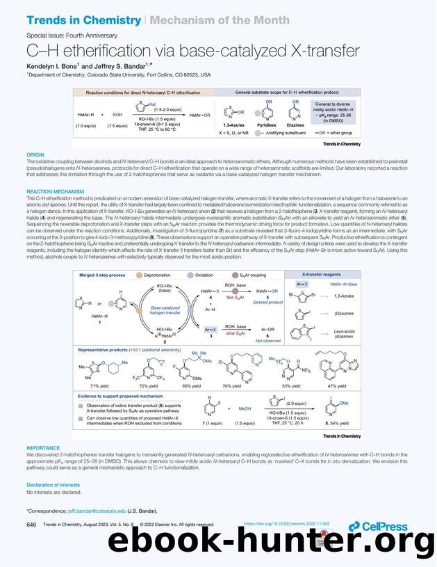 C-H etherification via base-catalyzed X-transfer by Kendelyn I. Bone & Jeffrey S. Bandar