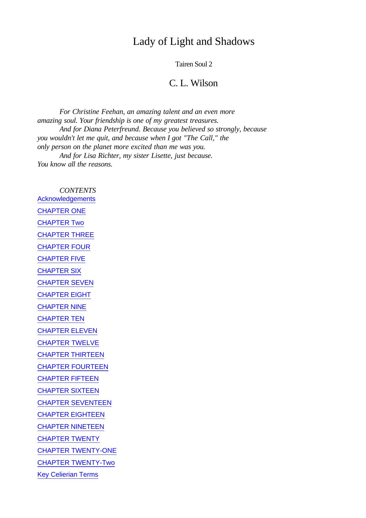 C. L. Wilson - Tairen Soul 02 by Lady of Light & Shadows