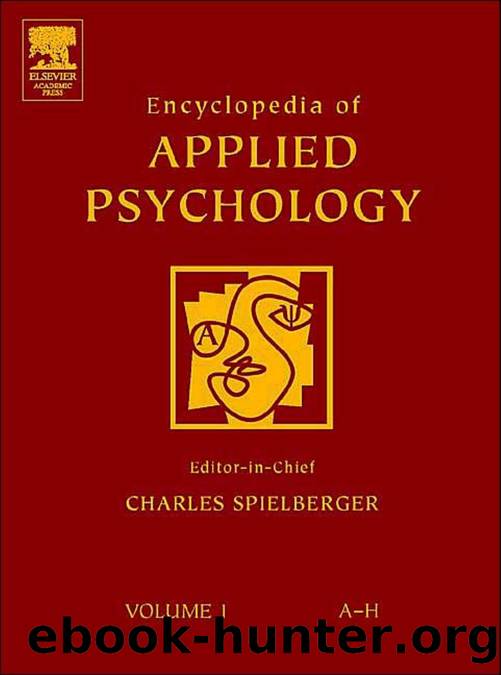 C. Spilberger (ed.) Encyclopedia of Applied Psychology by 3