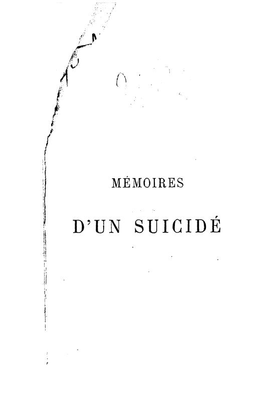 CAMP, Maxime DU CAMP by Memoires d'un suicide