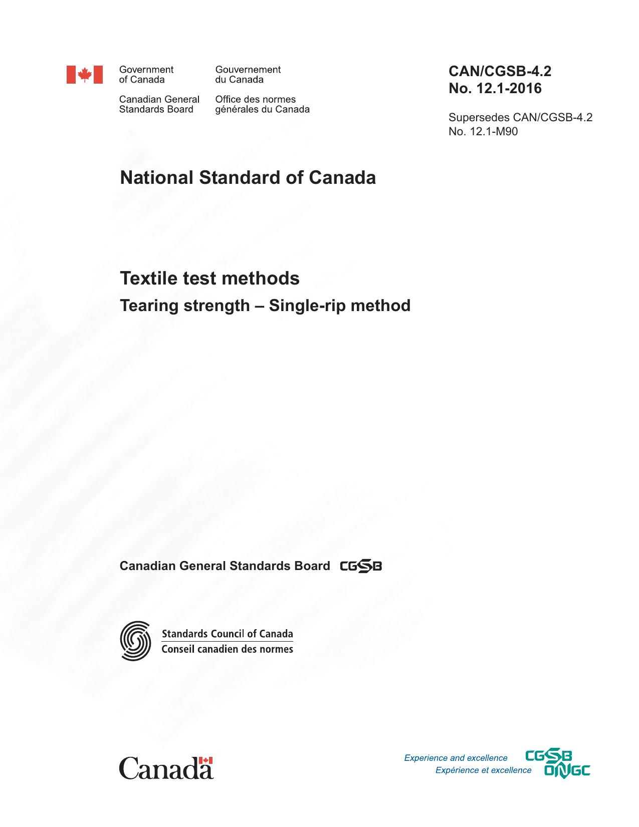 CAN CGSB 4.2 No. 12.1-2016 by Unknown