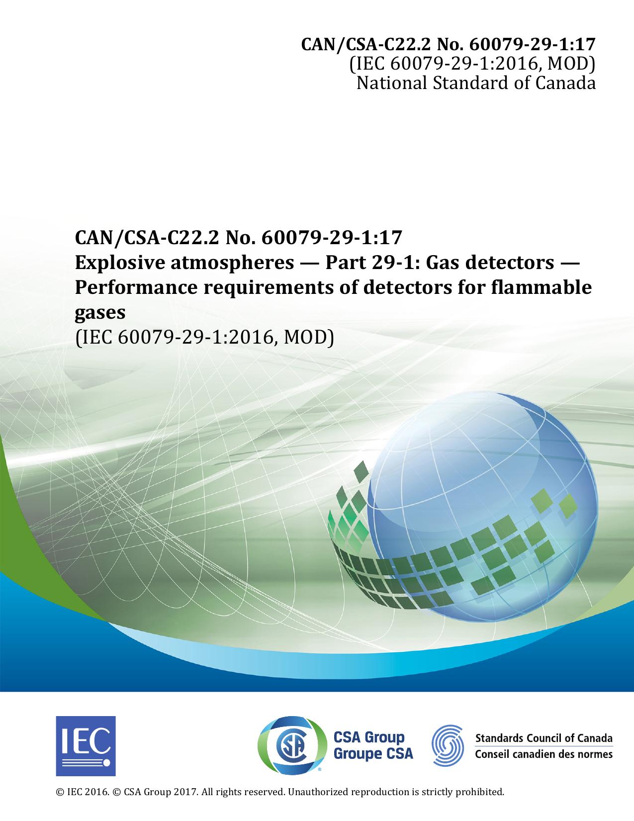 CAN CSA C22.2 No. 60079-29-1-17 by IEC