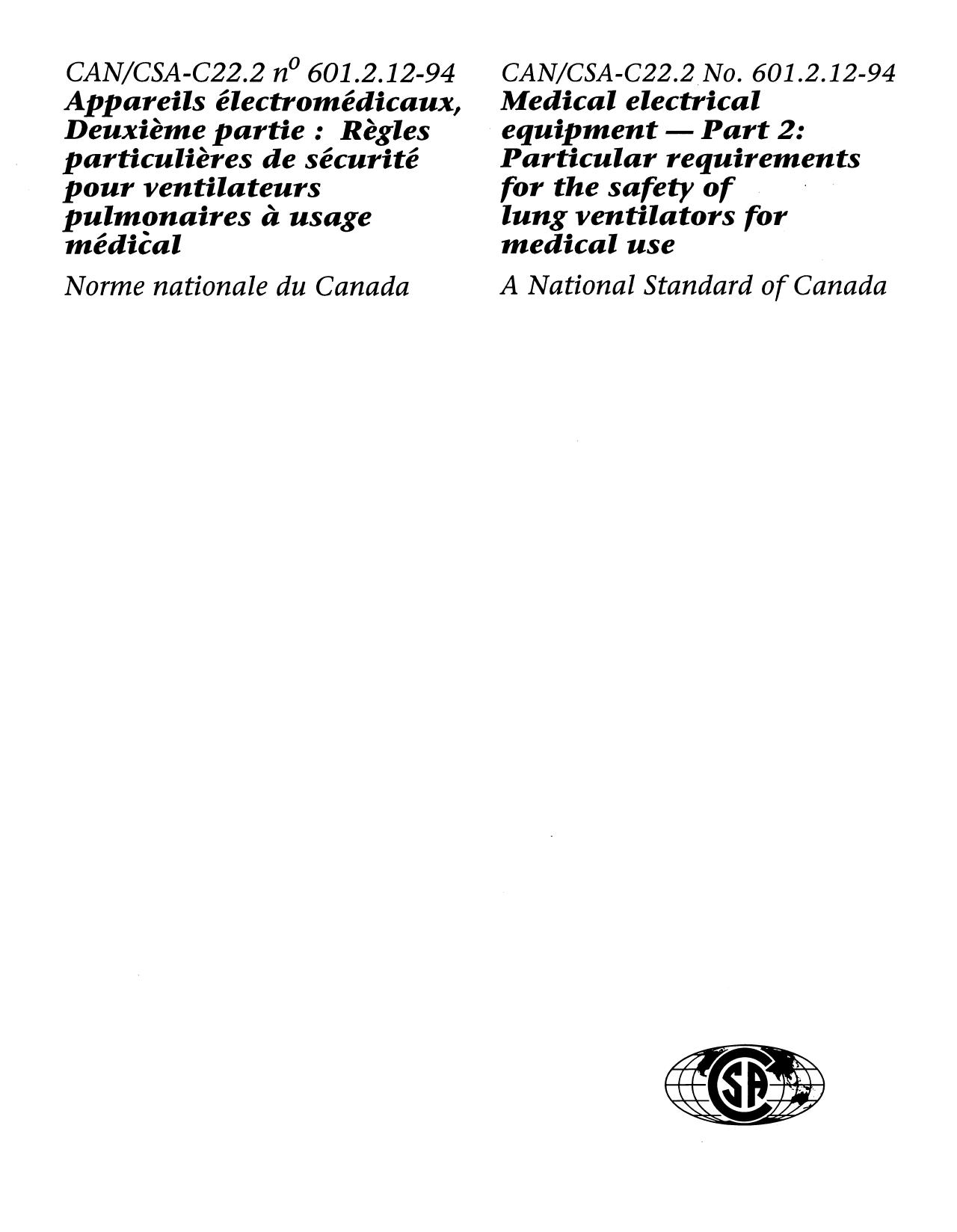 CAN CSA C22.2 No. 601.2.12-95 by Unknown