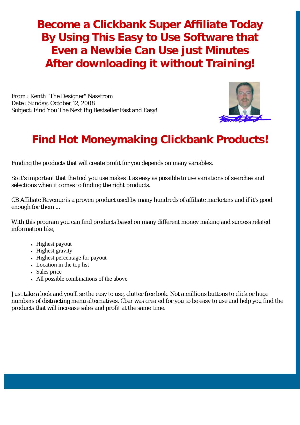 CB Affiliate Revenue. by Best of Kuszter's Collection