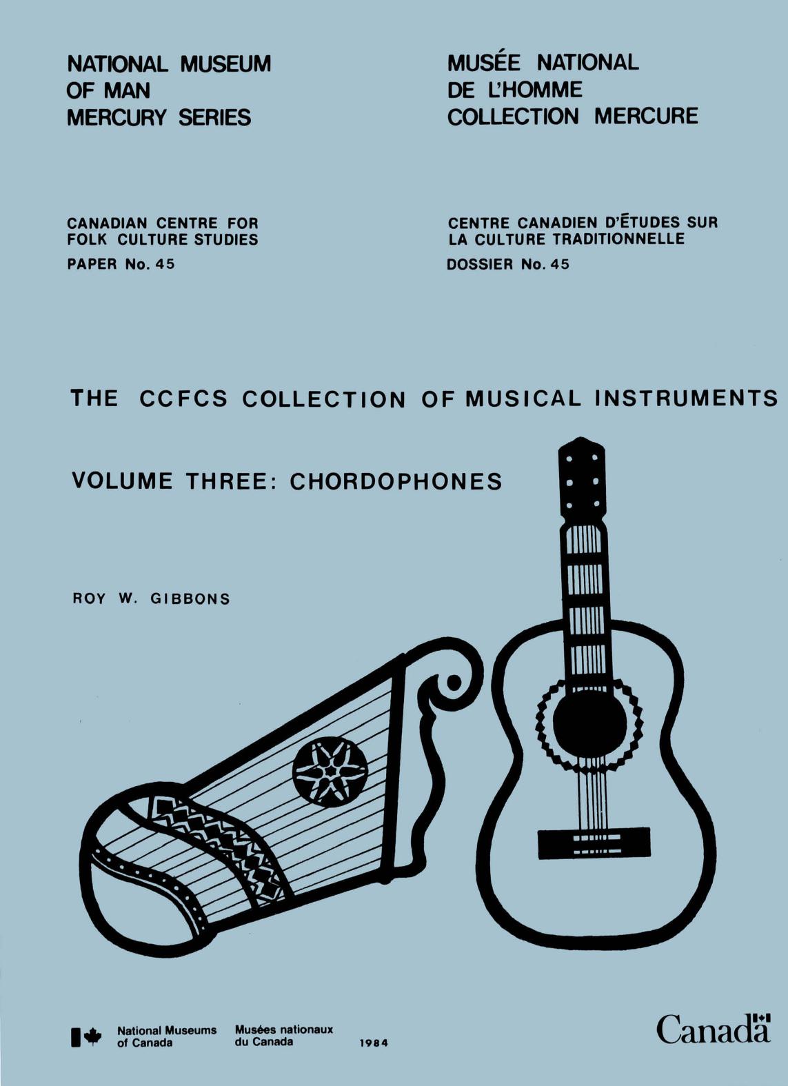 CCFCS collection of musical instruments: Volume 3: Cordophones by Roy W. Gibbons