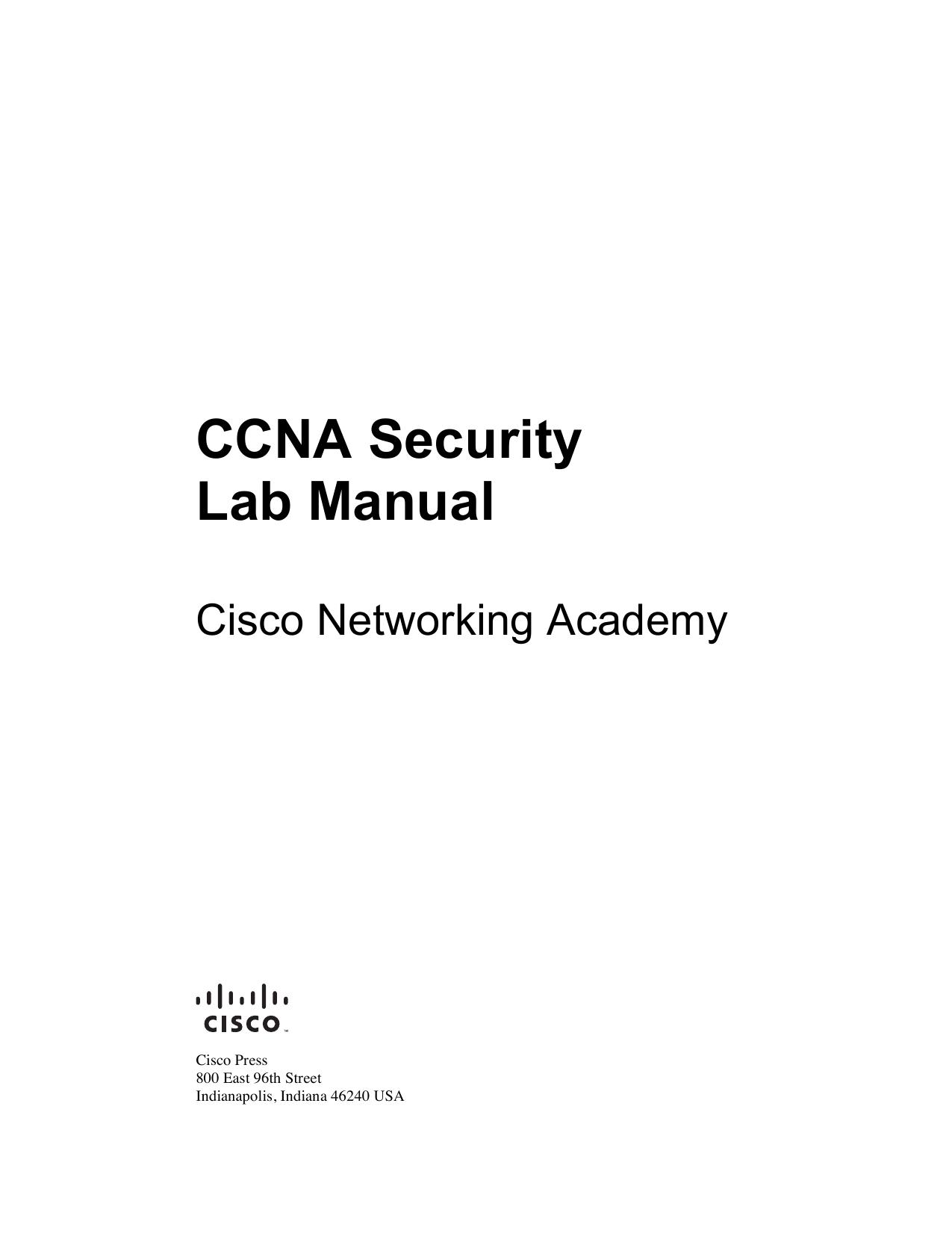 CCNA Security Lab Manual by Cisco Networking Academy