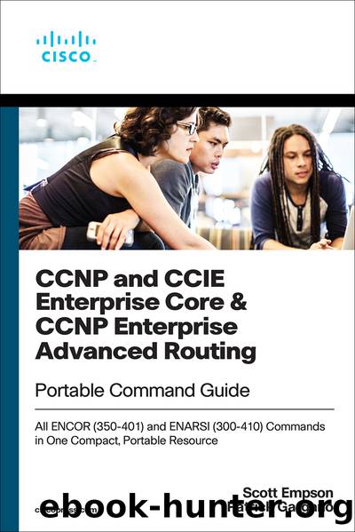 CCNP and CCIE Enterprise Core & CCNP Advanced Routing Portable Command Guide: All ENCOR (350-401) and ENARSI (300-410) Commands in One Compact, Portable Resource by Patrick Gargano & Scott Empson