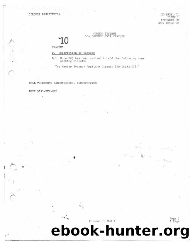 CD-99331-01 I1 C by Unknown