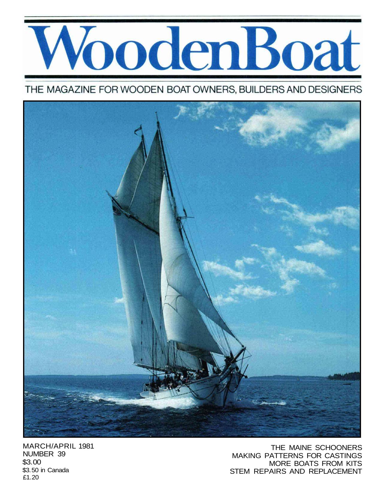 CD02 #39, MarApril '81 Å  The Maine Schooner... Making Patterns for Castings... More Boats from Kits... Stem Repairs and Replacements. by Unknown