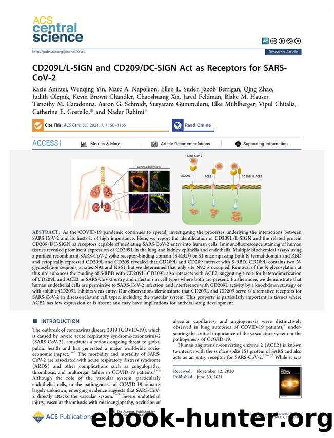 CD209LL-SIGN and CD209DC-SIGN Act as Receptors for SARS-CoVâ2 by unknow
