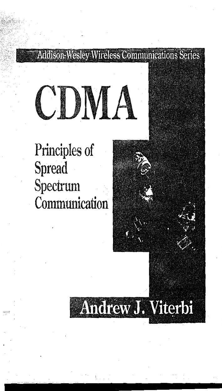 CDMA: Principles of Spread Spectrum Communication by Andrew J. Viterbi