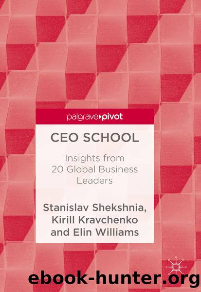 CEO School by Stanislav Shekshnia Kirill Kravchenko & Elin Williams