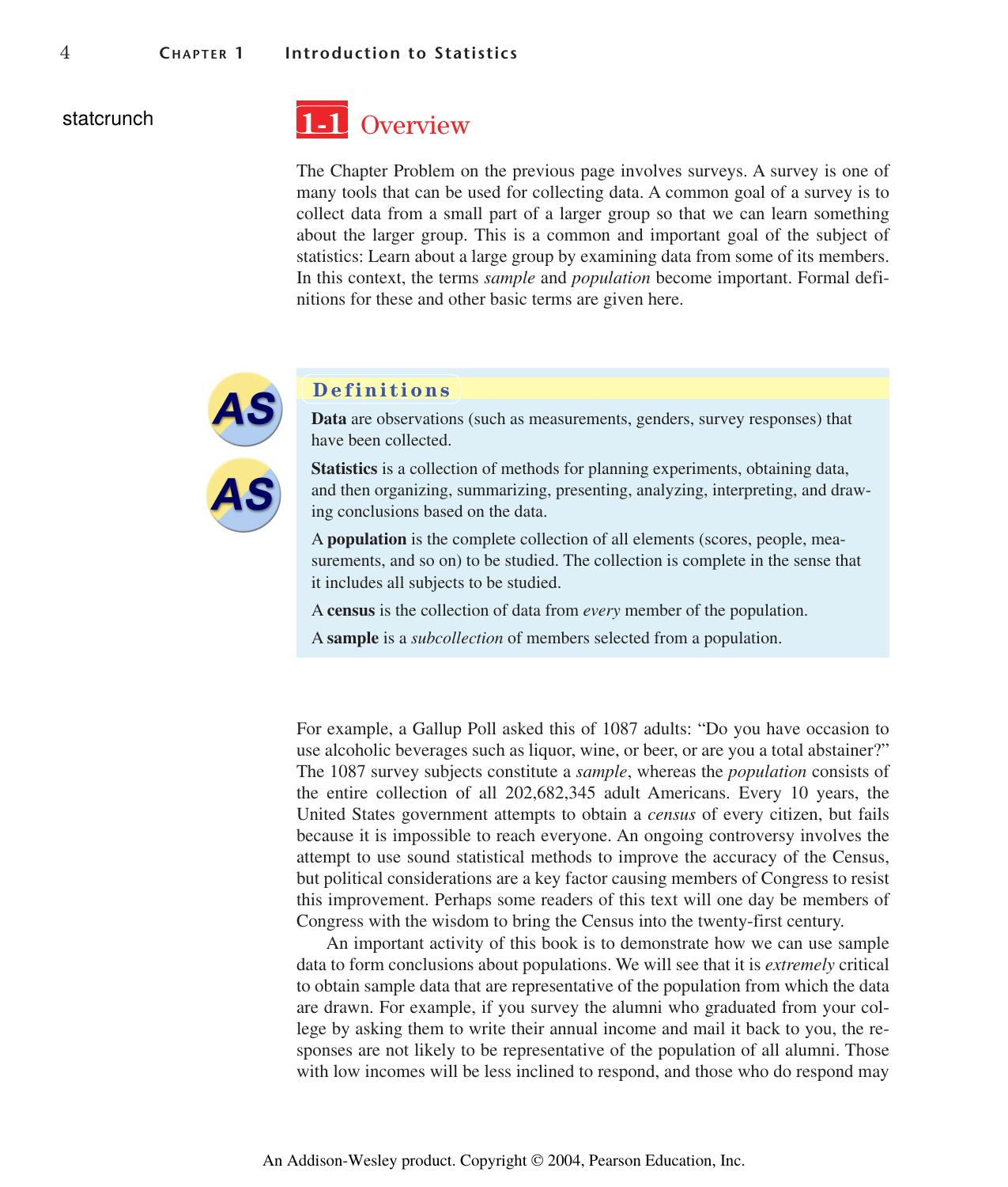 CHAPTER 1 Introduction to Statistics by Unknown