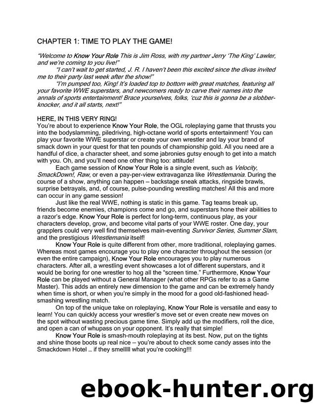 CHAPTER 1: TIME TO PLAY THE GAME by Tony