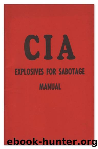 CIA: Explosives For Sabotage Manual by Paladin Press