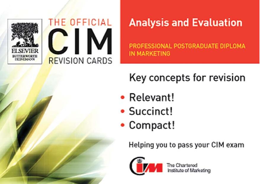 CIM Revision cards: Analysis and Evaluation by marketing Knowledge