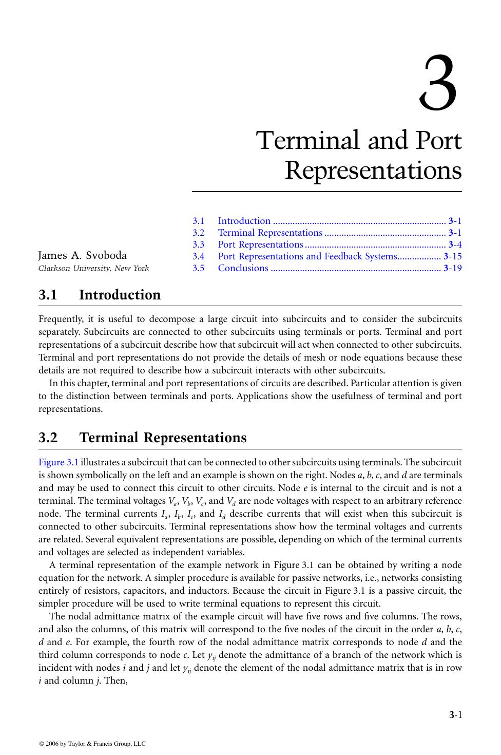 CIRCUIT ANALYSIS and FEEDBACK AMPLIFIER THEORY by James A. Svoboda