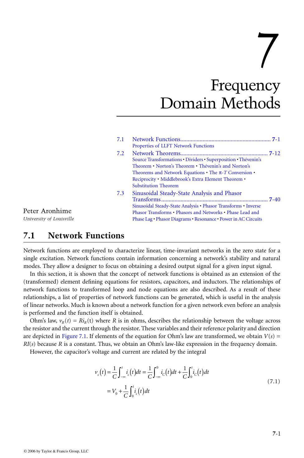 CIRCUIT ANALYSIS and FEEDBACK AMPLIFIER THEORY by Peter Aronhime