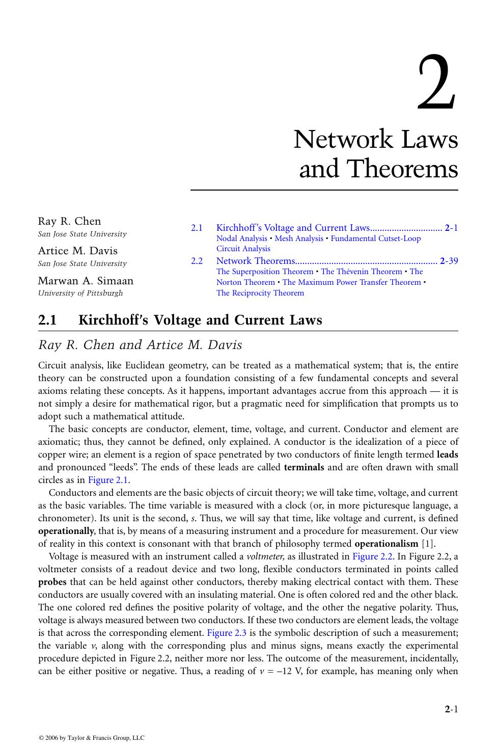 CIRCUIT ANALYSIS and FEEDBACK AMPLIFIER THEORY by Ray R. Chen Artice M. Davis and Marwan A. Simaan