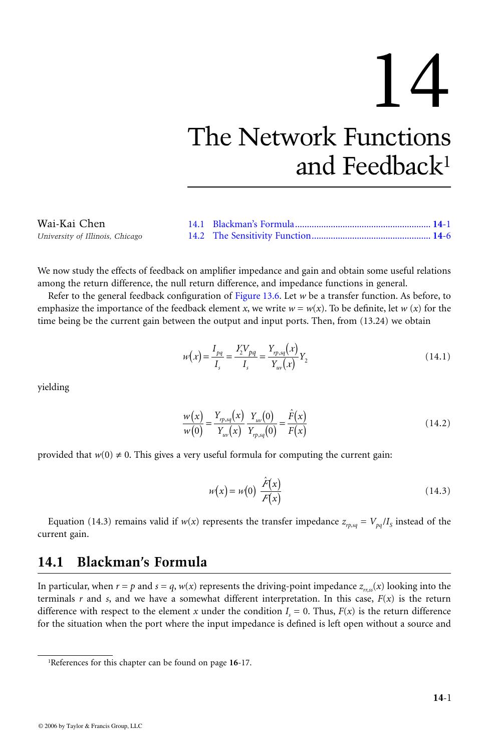 CIRCUIT ANALYSIS and FEEDBACK AMPLIFIER THEORY by Wai-Kai Chen