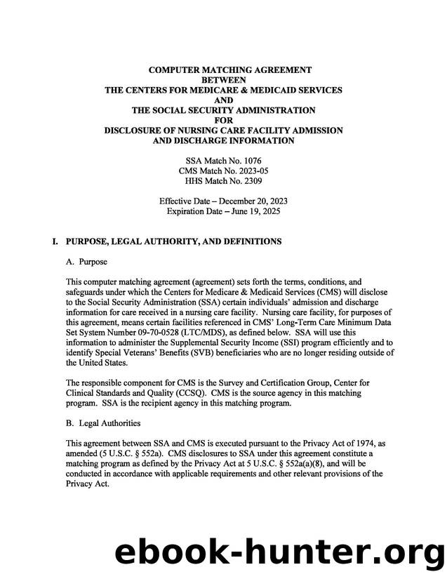 CMA 2309 - 09-12-2023 - HHS-CMS and SSA - DISCLOSURE OF NURSING CARE FACILITY ADMISSION.pdf by CMS