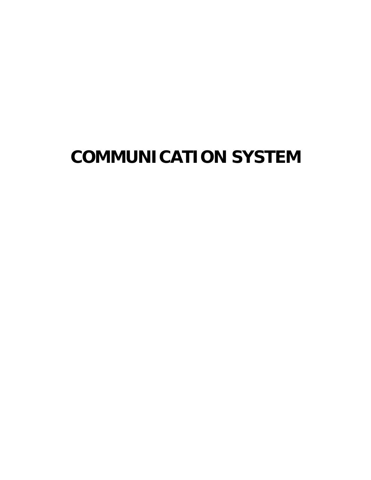 COM Communication Sys by Unknown