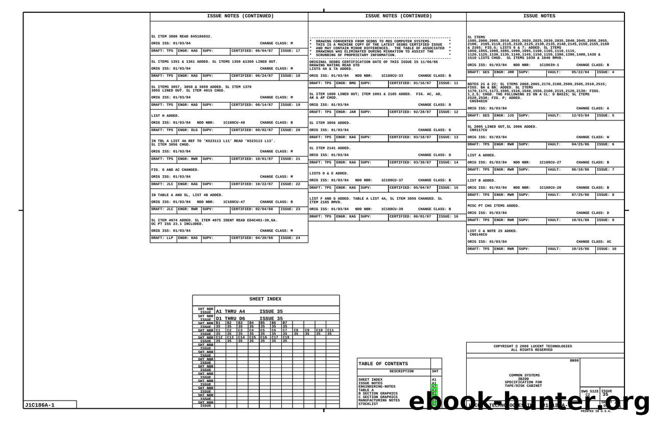 COMMON SYSTEMS 3B20D SPECIFICATION FOR TAPEDISK CABINET by Unknown