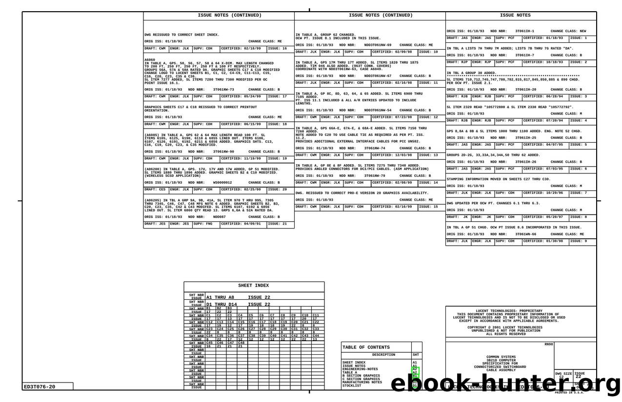COMMON SYSTEMS 3B21D COMPUTER SPECIFICATION FOR CONNECTORIZED SWITCHBOARD CABLE ASSEMBLY by Unknown