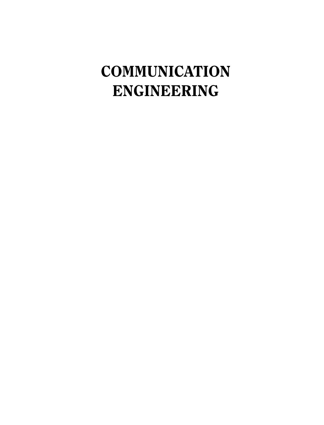 COMMUNICATION ENGINEERING VIJAYACHITRA by Unknown