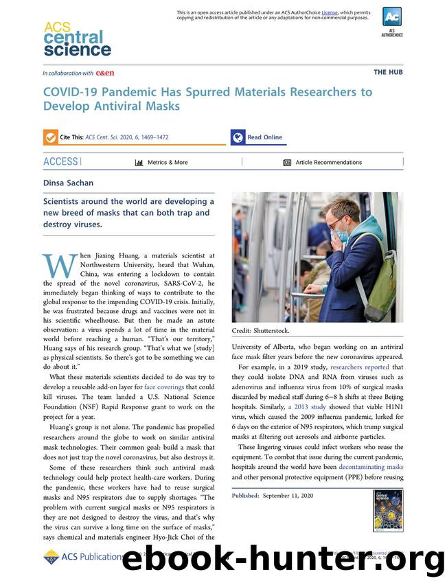 COVID-19 Pandemic Has Spurred Materials Researchers to Develop Antiviral Masks by Dinsa Sachan