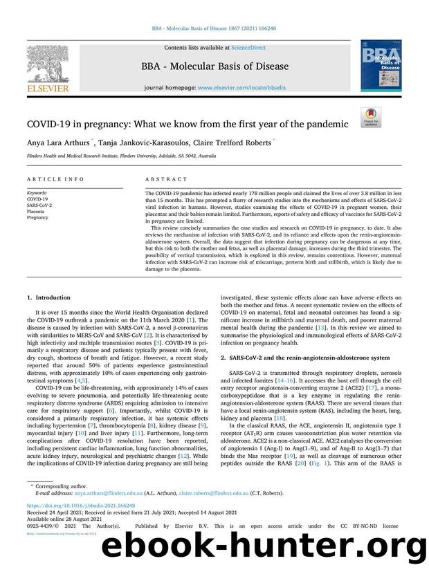 COVID-19 in pregnancy: What we know from the first year of the pandemic by Anya Lara Arthurs & Tanja Jankovic-Karasoulos & Claire Trelford Roberts