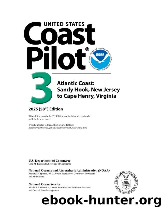 CPB3  Atlantic Coast Atlantic Coast Sandy Hook, New Jersey to Cape Henry, Virginia 2025 by Unknown