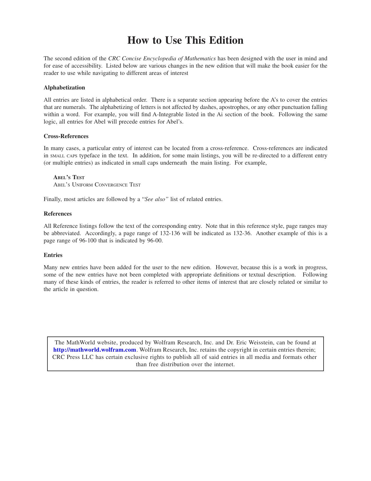 CRC Concise Encyclopedia of Mathematics by Eric W. Weisstein