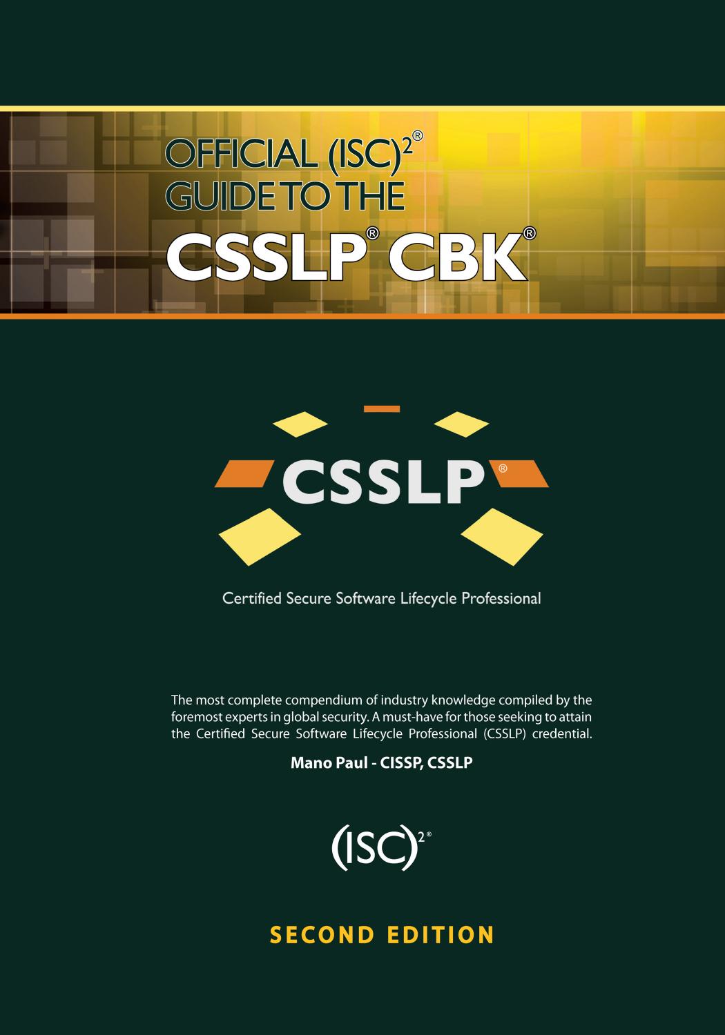 CRC Press Official ISC2 Guide to the CSSLP CBK 2nd (2014) by Unknown