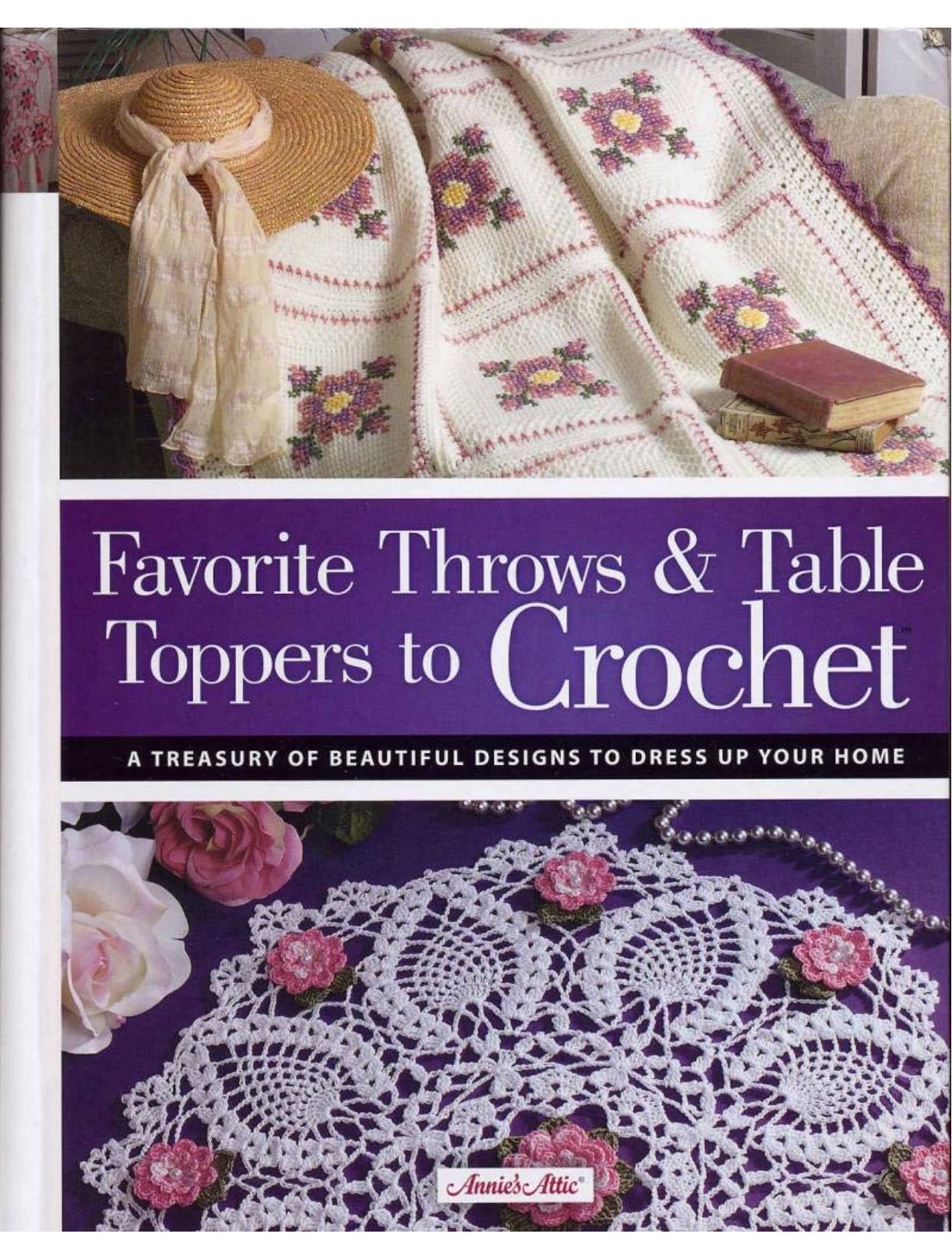 CROCHET - Annie's Attic by Favorite Throws & Table Toppers to Crochet