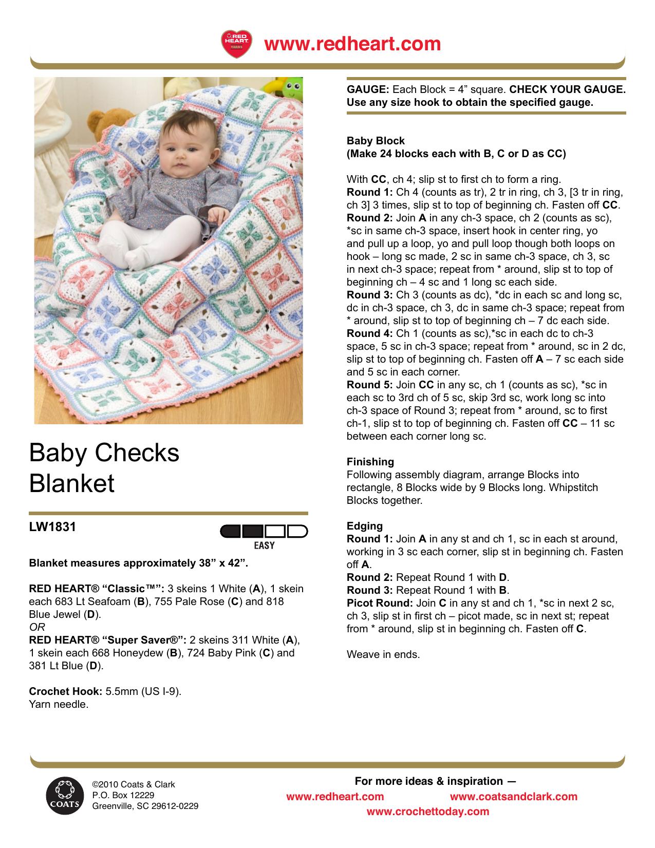 CROCHET by Baby Checks Blanket