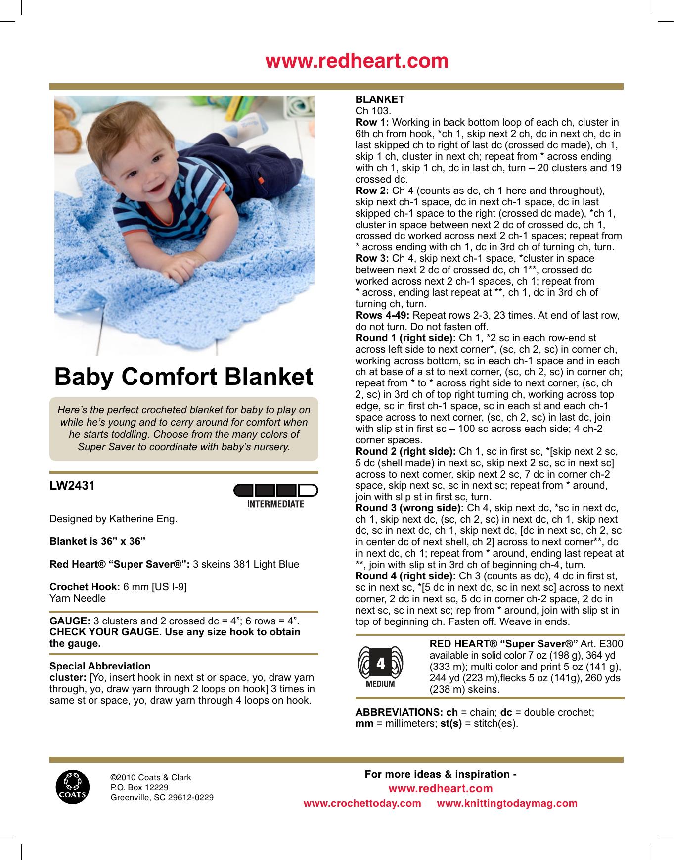 CROCHET by Baby Comfort Blanket