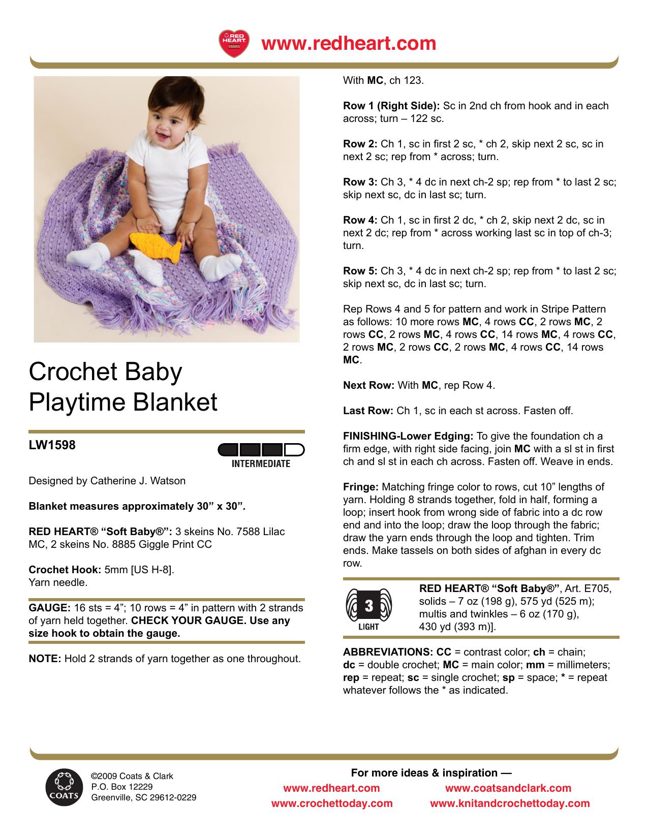 CROCHET by Baby Playtime Blanket