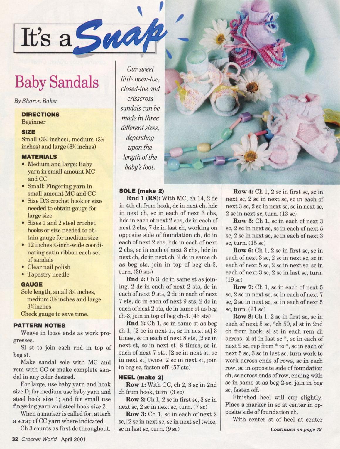 CROCHET by Baby sandals