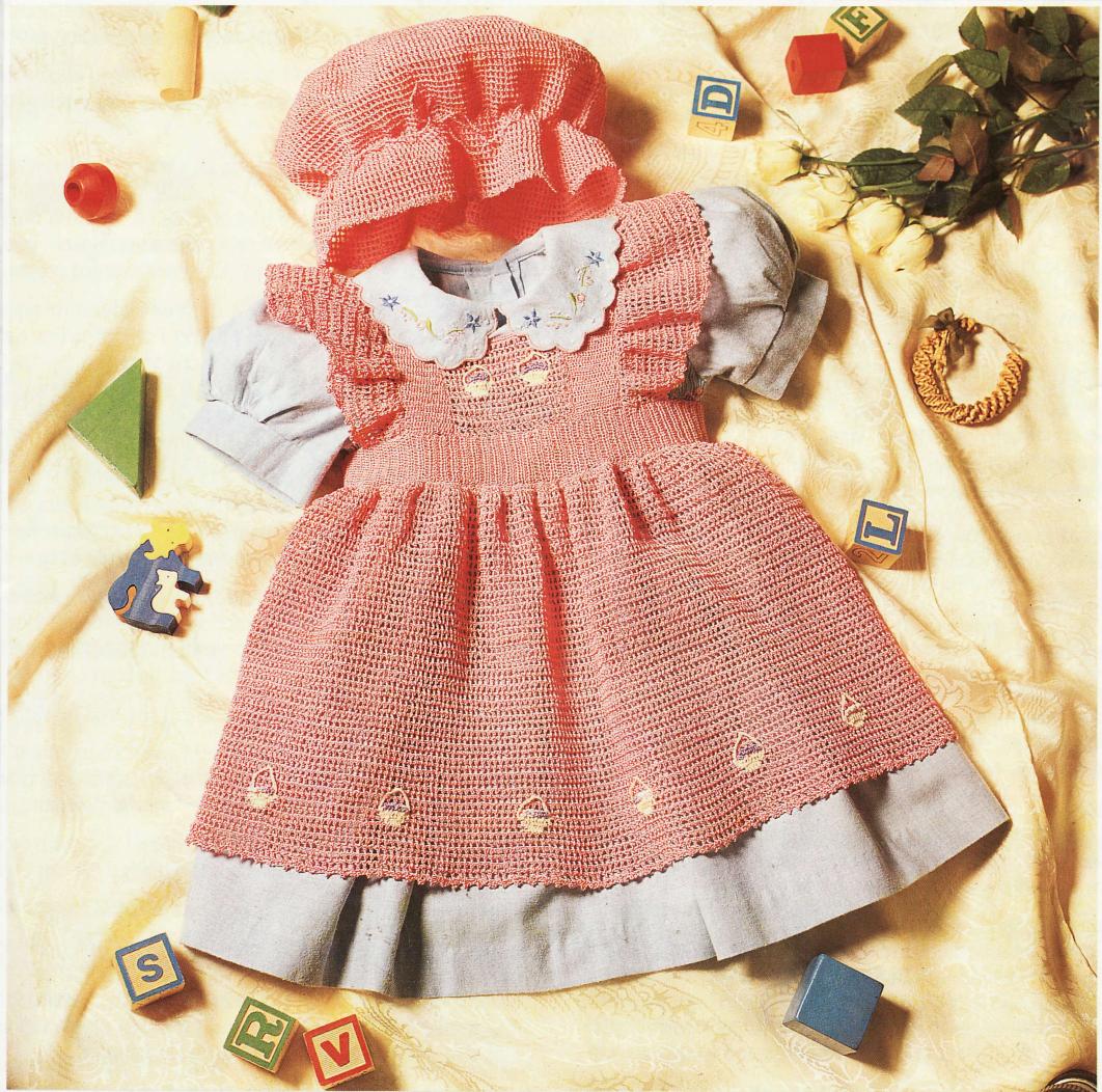 CROCHET by Baby's Pinafore & mobcap