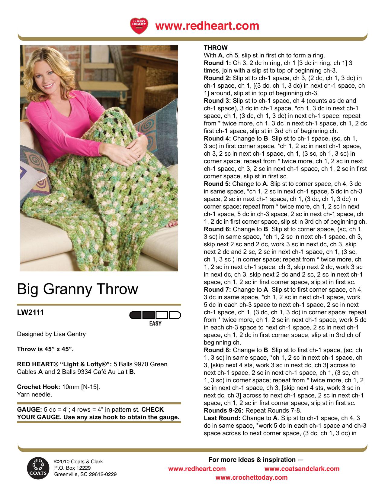 CROCHET by Big Granny Throw