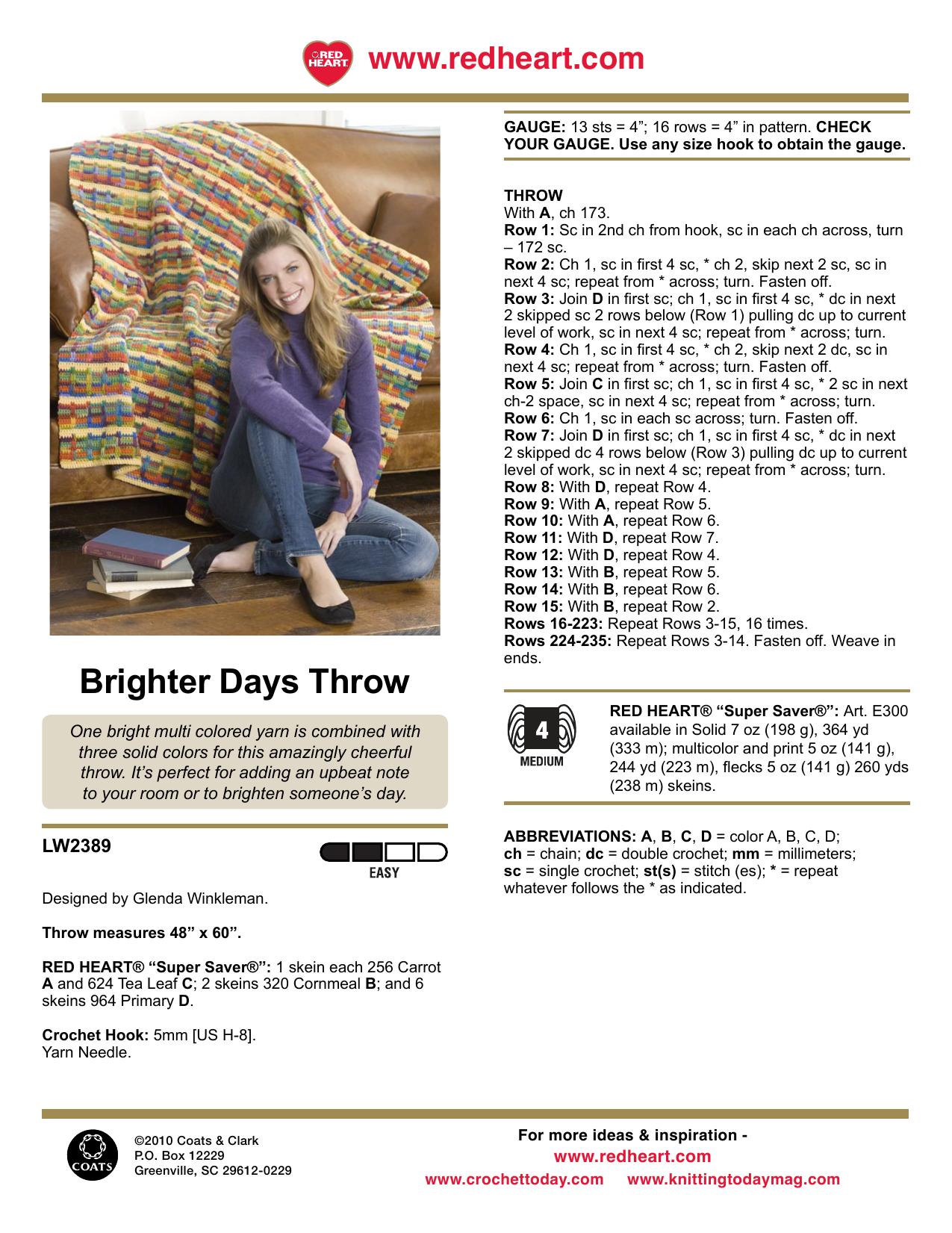 CROCHET by Brighter Days Throw