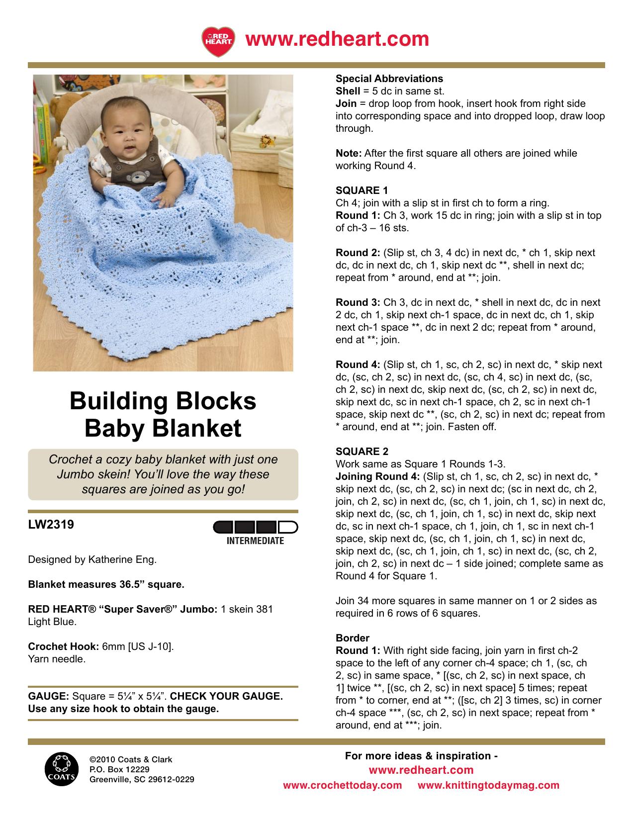 CROCHET by Building Blocks Baby Blanket
