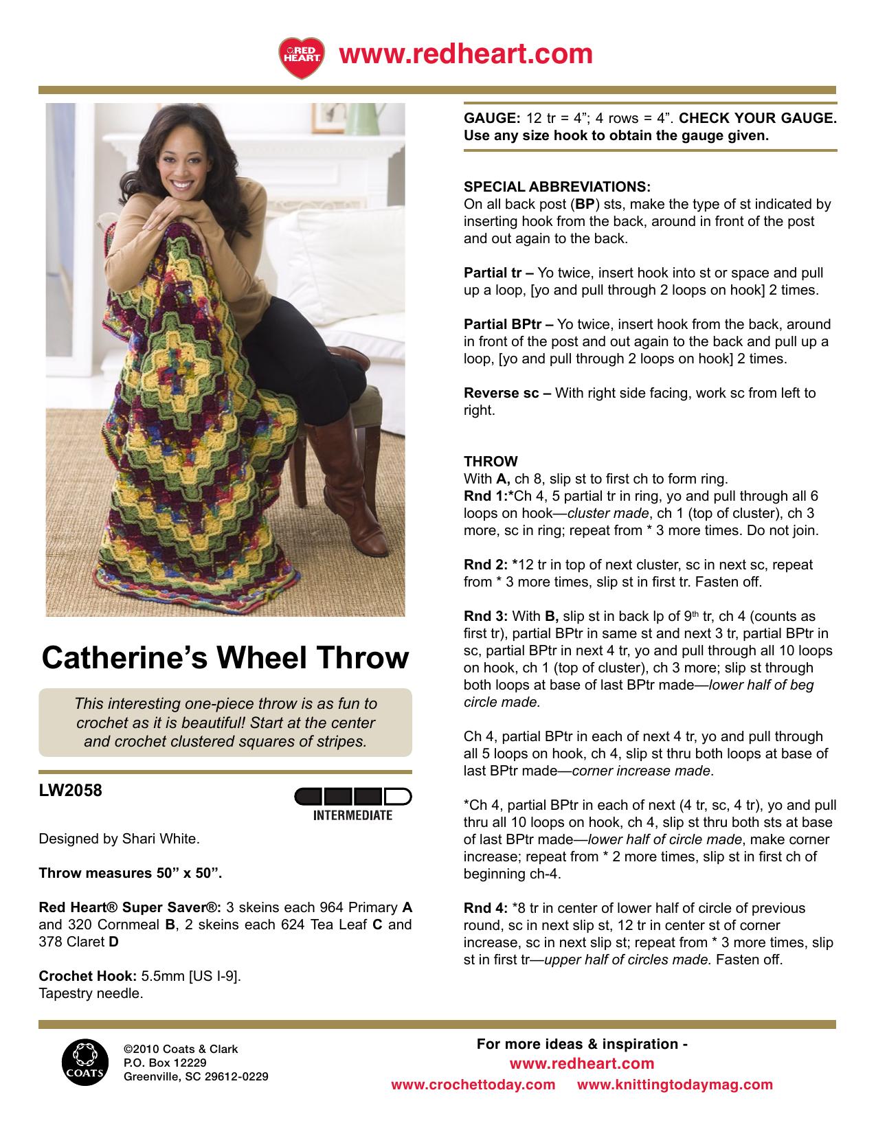 CROCHET by Catherine's Wheel Throw