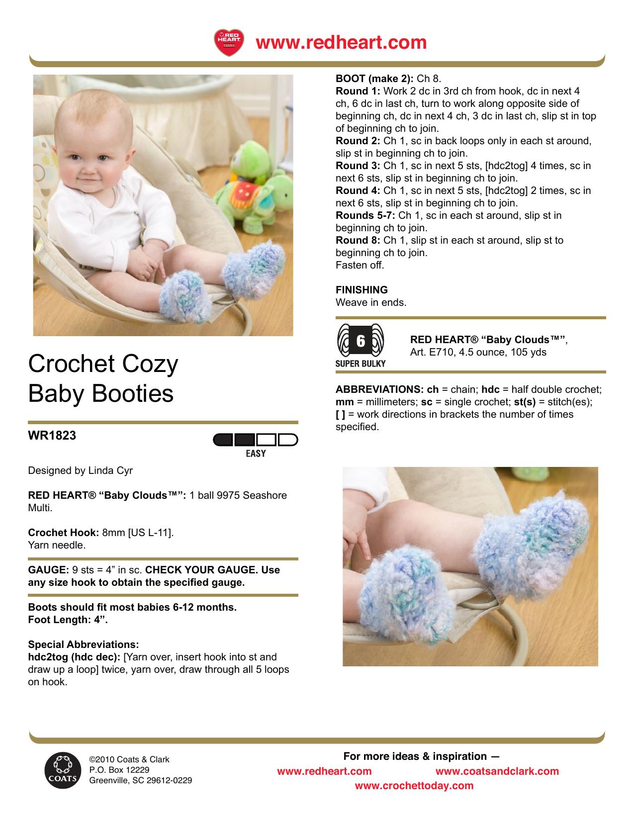 CROCHET by Cozy Baby Booties