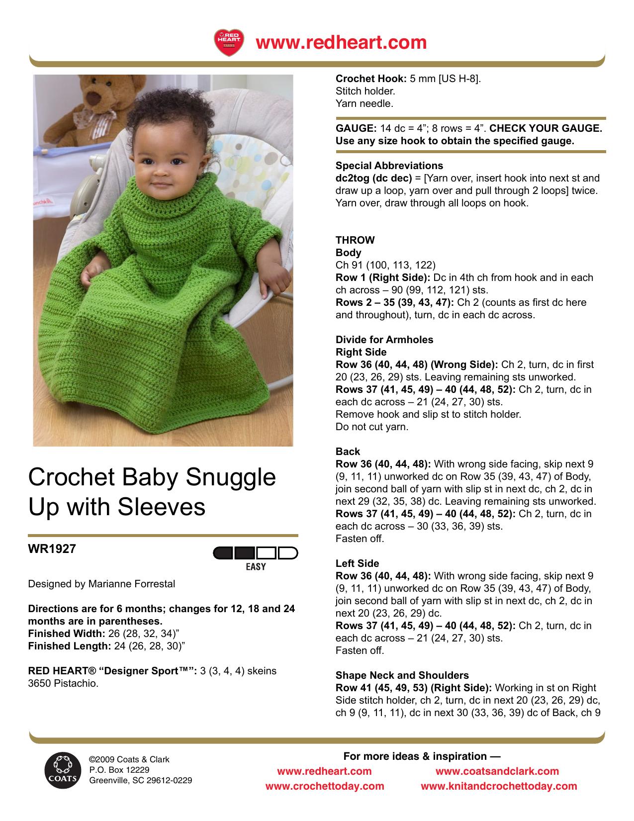 CROCHET by Crochet Baby Snuggle Up & Sleeves