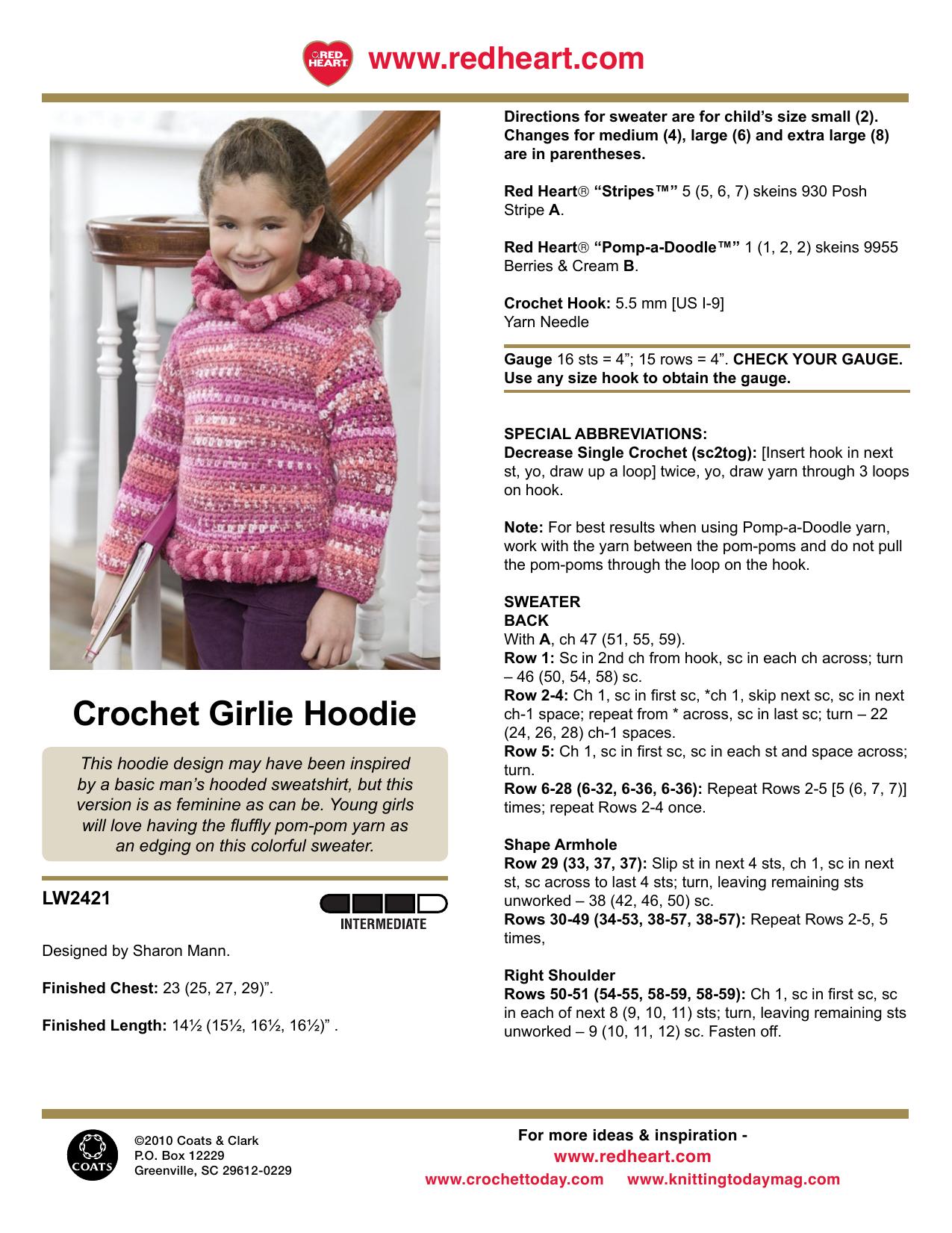 CROCHET by Crochet Girlie Hoodie