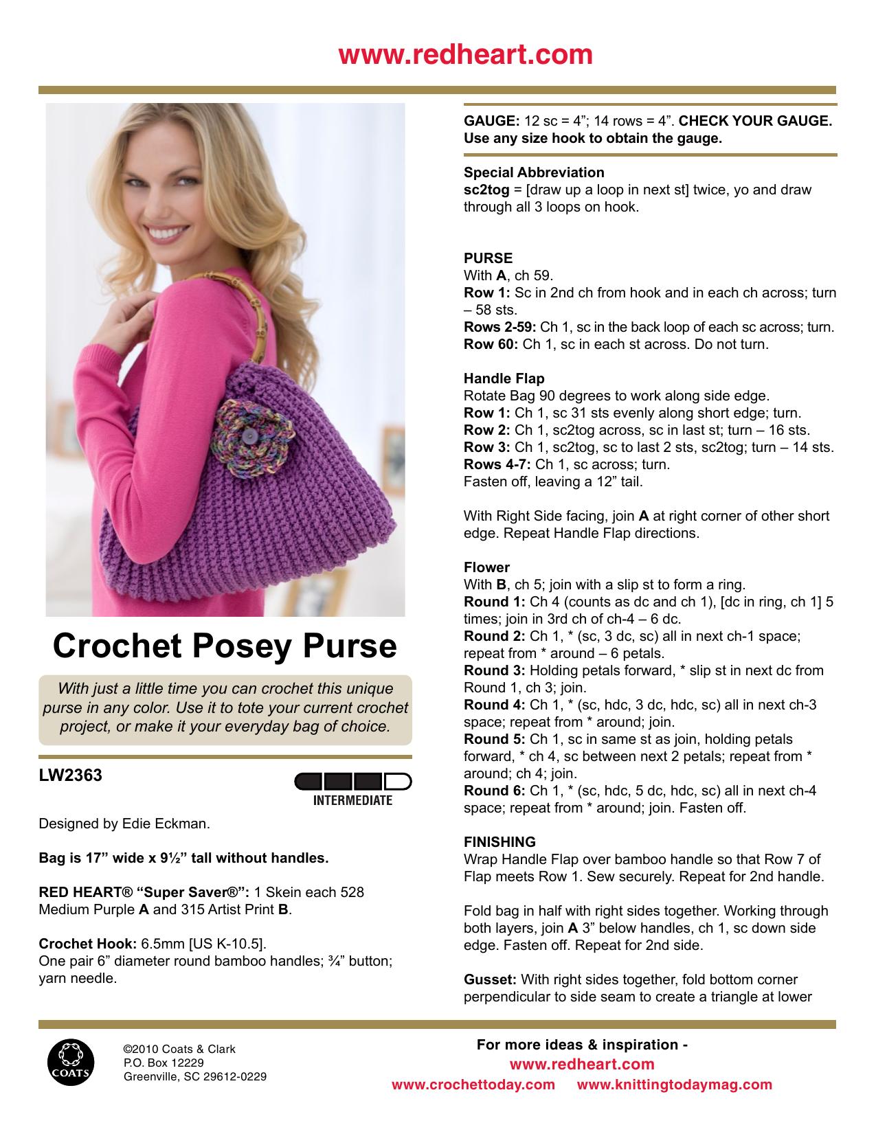 CROCHET by Crochet Posey Purse
