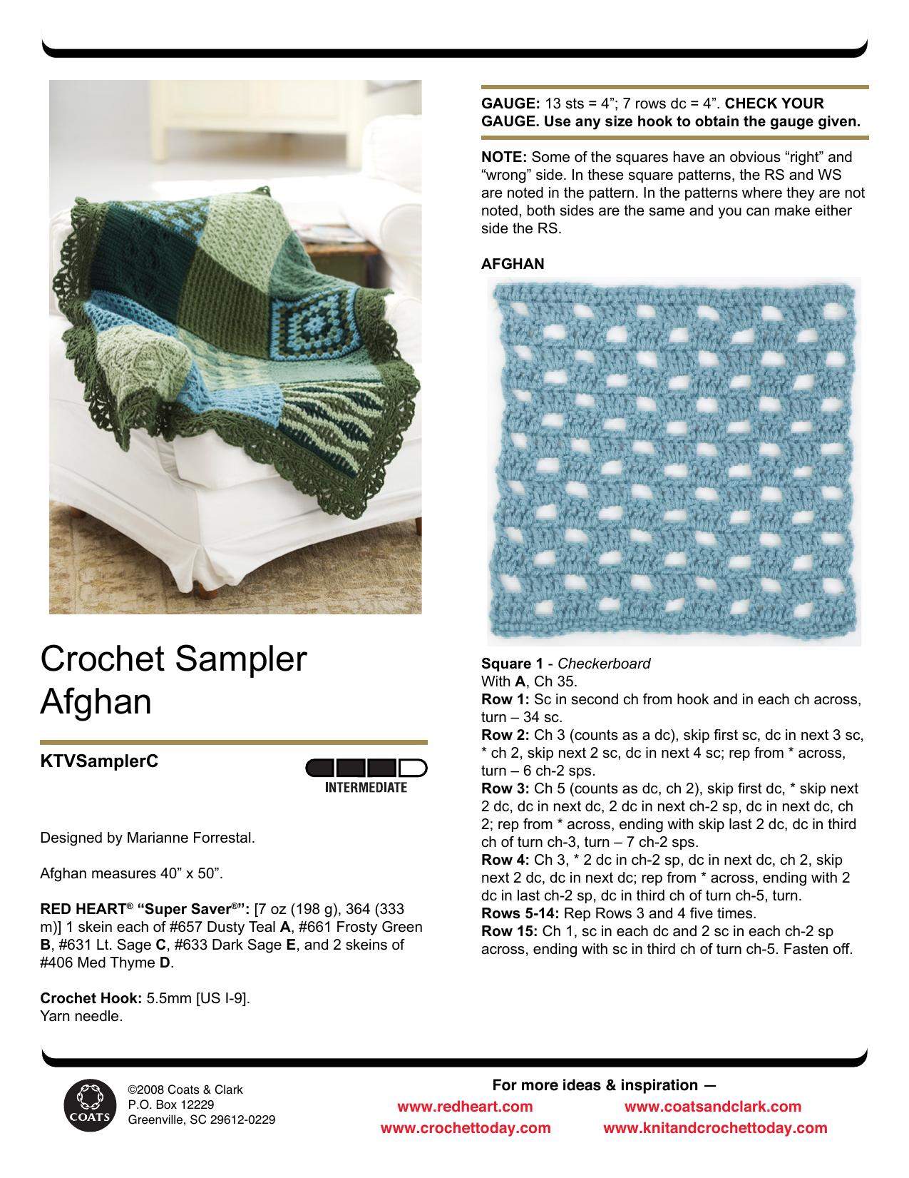 CROCHET by Crochet Sampler Afghan